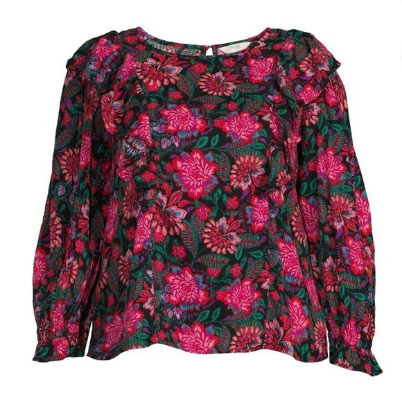 Terra and Sky Plus Women’s 0X Ruffled Top - Picture 1 of 3